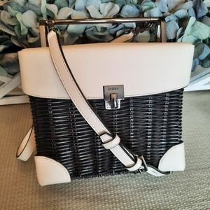 BOTKIER LARGE LENNOX LUNCHBOX CROSSBODY / HANDBAG IN BLACK AND WHITE
